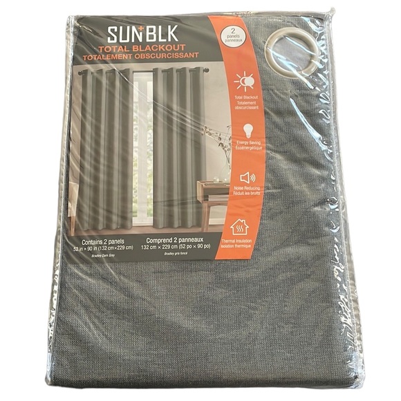 2 Panel Total Blackout Curtains - Picture 2 of 3